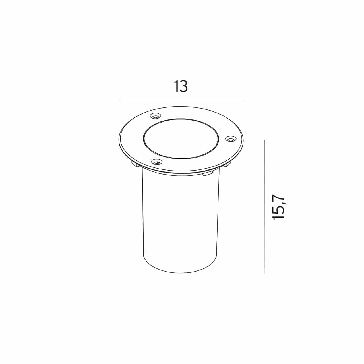 grondspot rond afmetingen gu10 tuinextra 130 cm