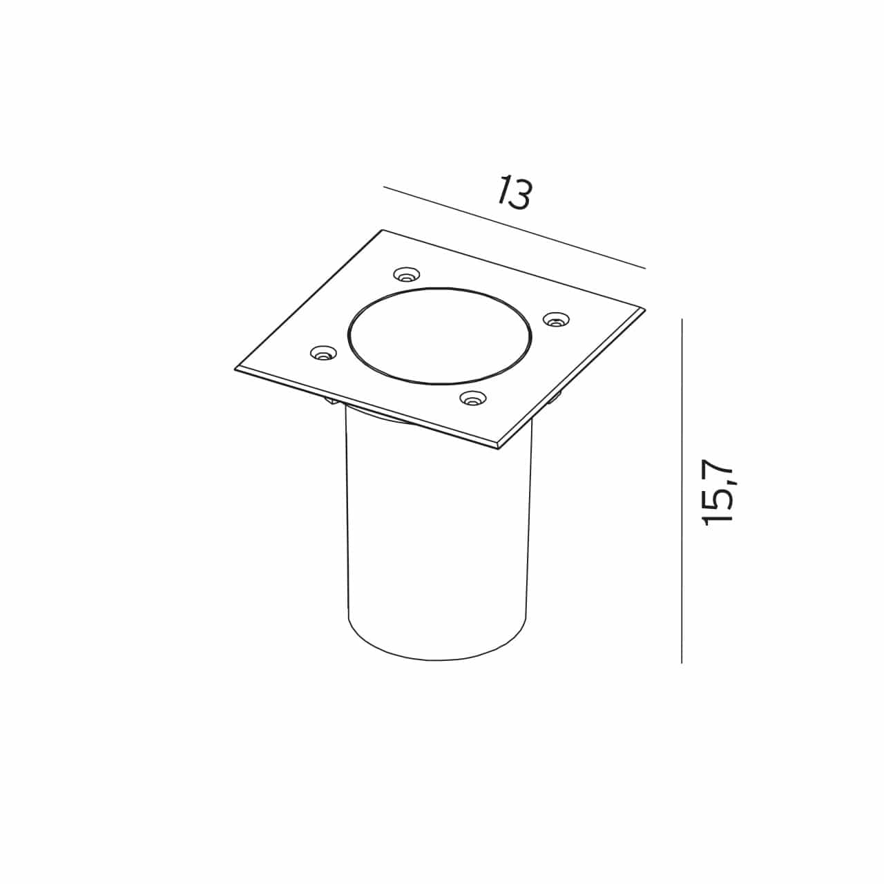grondspot vierkant gu10 tuinextra buitenverlichting kaatsheuvel