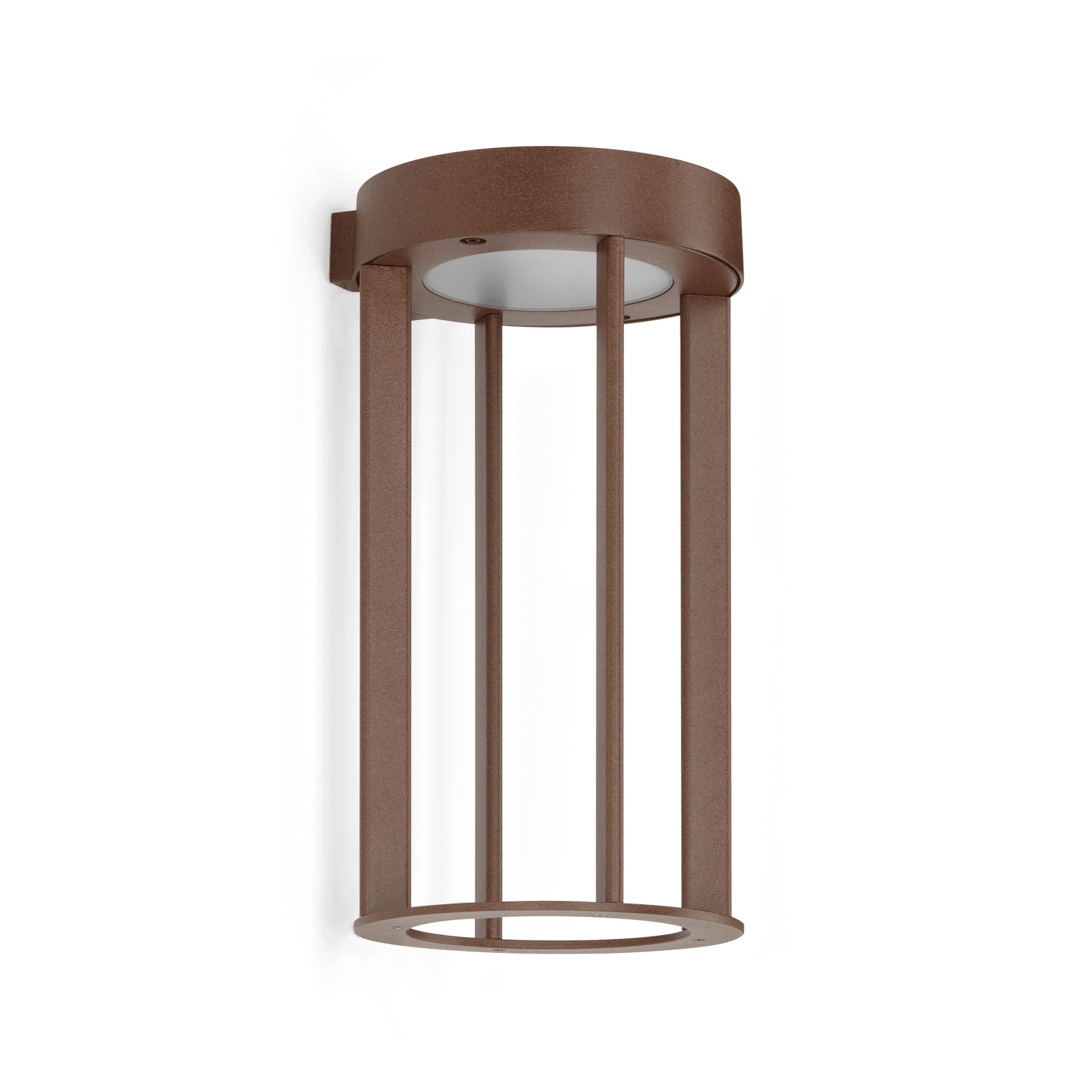 buitenlamp lula lombardo wandlamp wit led 230 volt 2700 kelvin tuinextra corten bruin