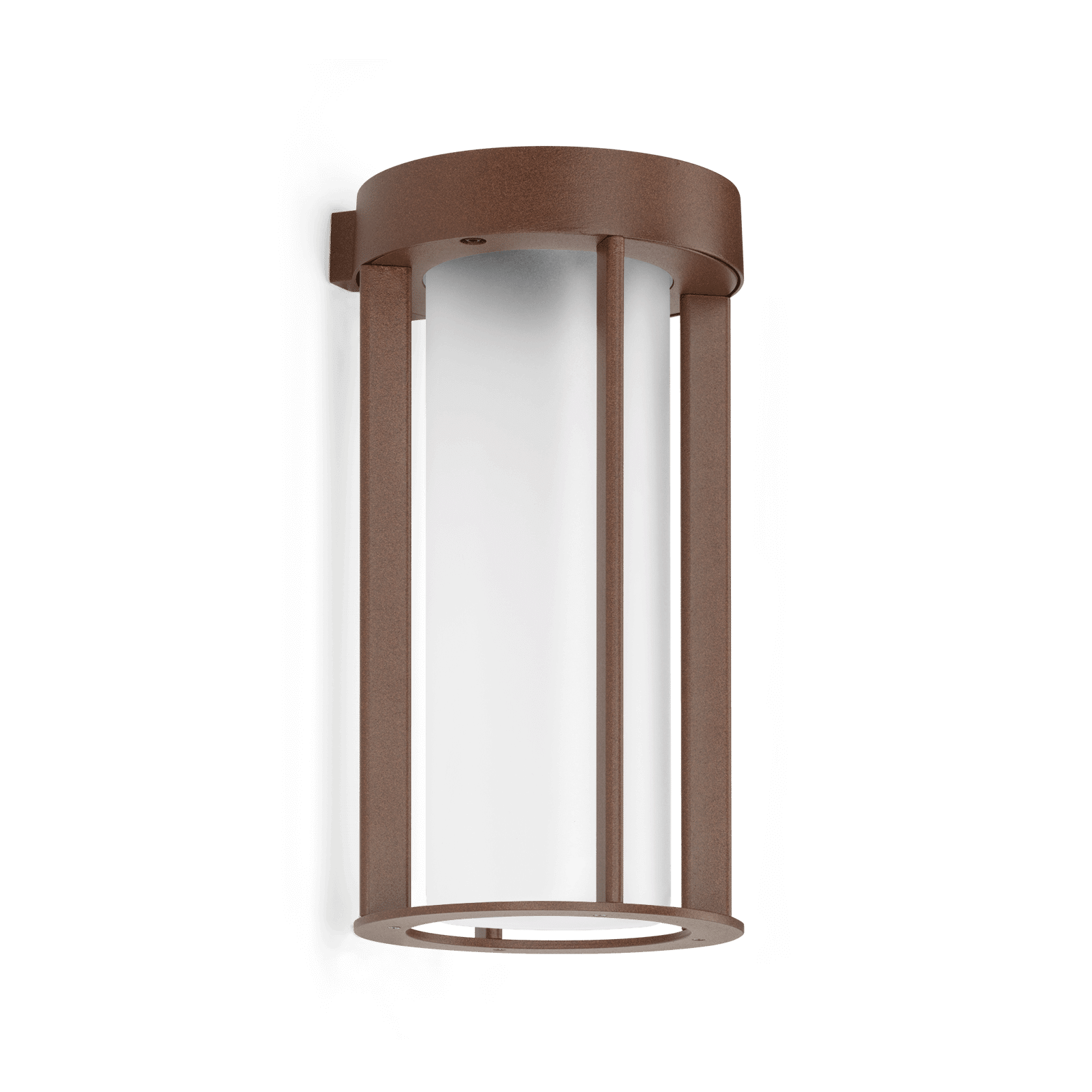 buitenlamp lula up lombardo wandlamp wit led 230 volt 2700 kelvin tuinextra corten bruin