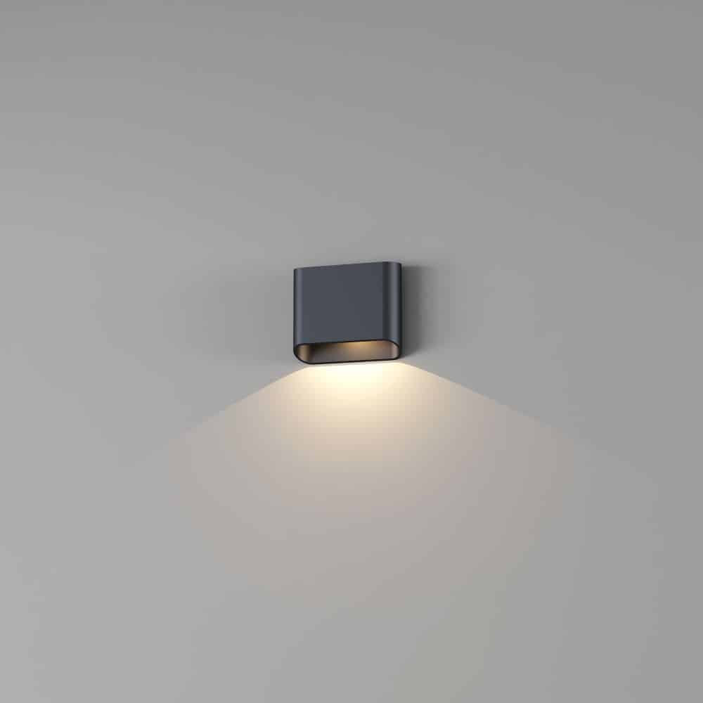 Buitenlamp Diaz S enkel downlight wandlamp led zwart tuinextra